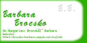 barbara brocsko business card